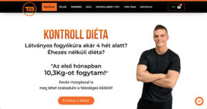 Kontrolldiéta főoldal Turú Balázs Divi Elementor váltás webshop csere