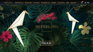 Neverland weboldal wordpress megújítás készítés Budapest